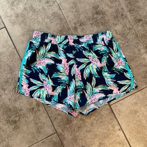 Crown & Ivy print athletic shorts.